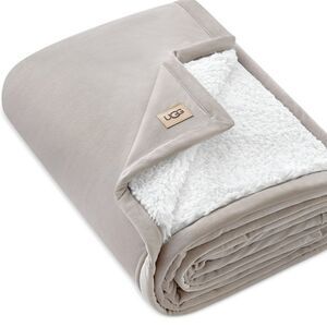 UGG Bliss Plush Throw Blanket- Oyster